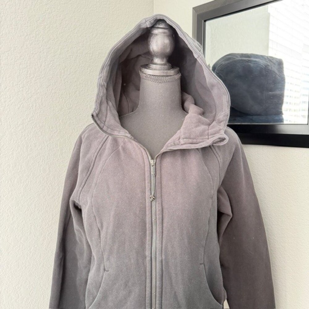 LULULEMON Scuba Full Zip Hoodie Sweatshirt Black Sz 10 - Picture 7 of 14